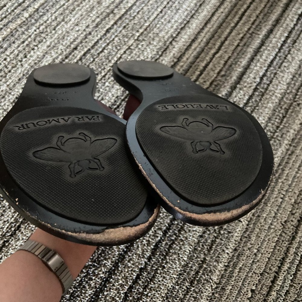 Gucci Leather thong sandal with Double G 37.5 - Picture 12 of 15